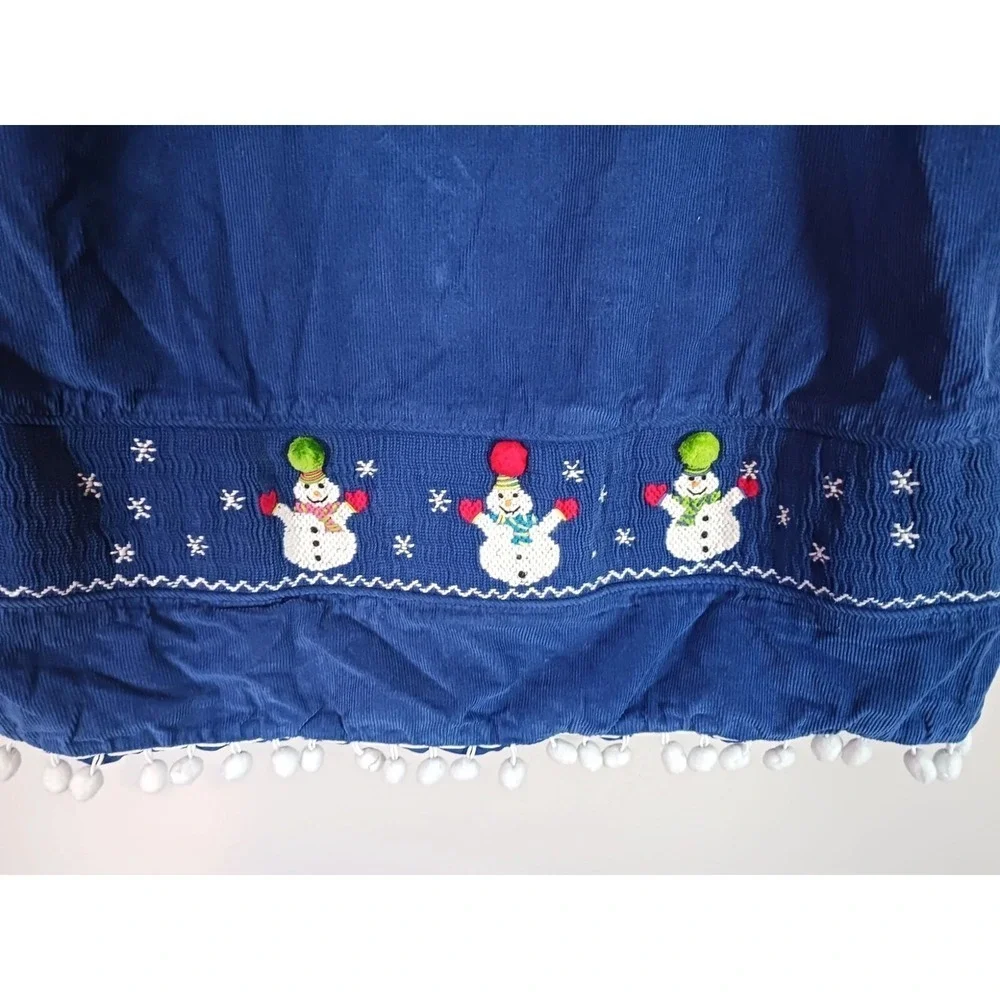 Zuccini Toddler 4T Christmas Snowman Corduroy Holiday Dress Boutique Cotton